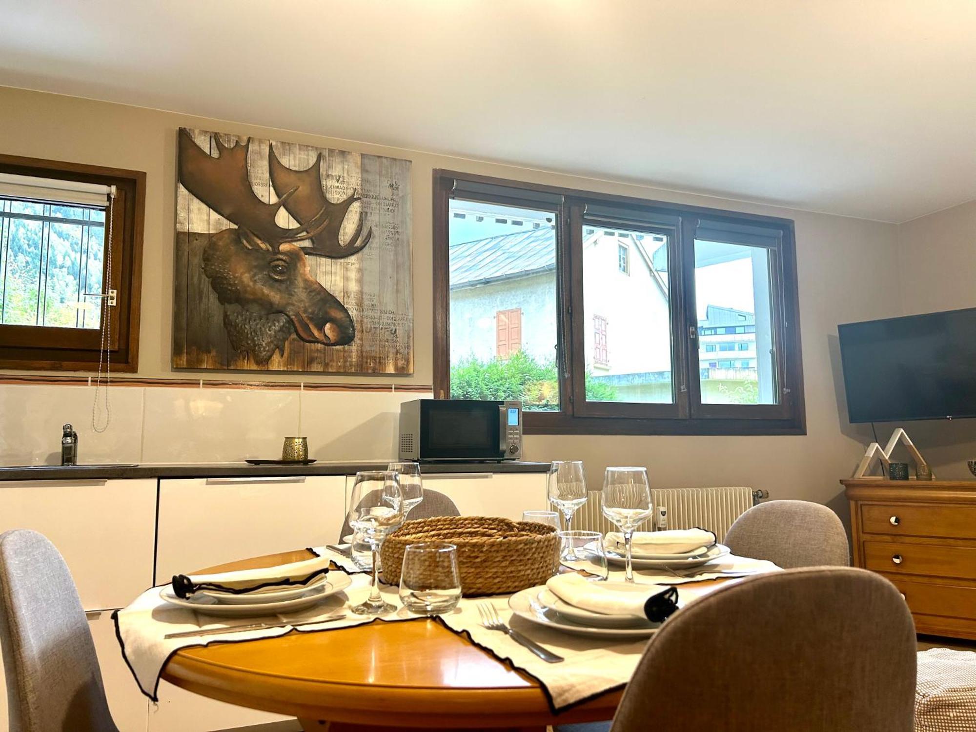Appartement Style Chalet Avec Grande Terrasse Et Parking Prive Chamonix Esterno foto